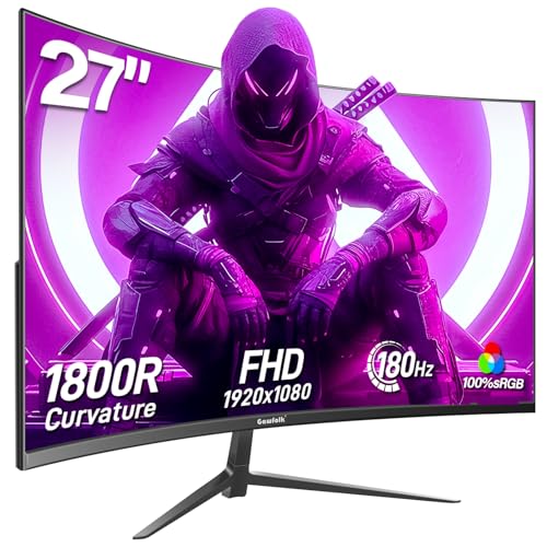 Gawfolk Écran PC Gamer Incurvé 27