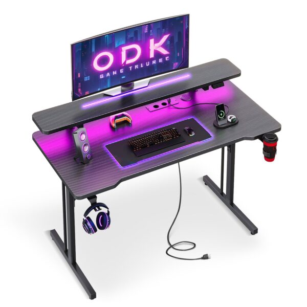 ODK Bureau Gaming avec Lumières LED